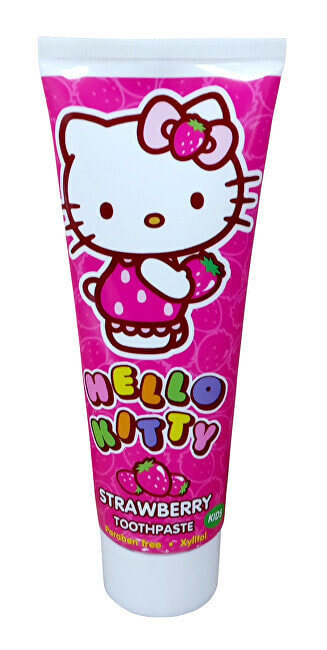 Hello Kitty Strawberry Toothpaste Детская зубная паста со вкусом клубники 75 мл