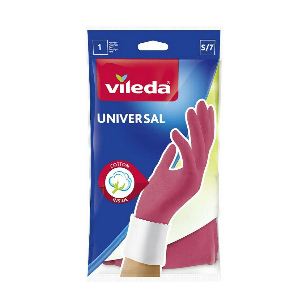 Disposable Gloves Vileda 166564 Pink S