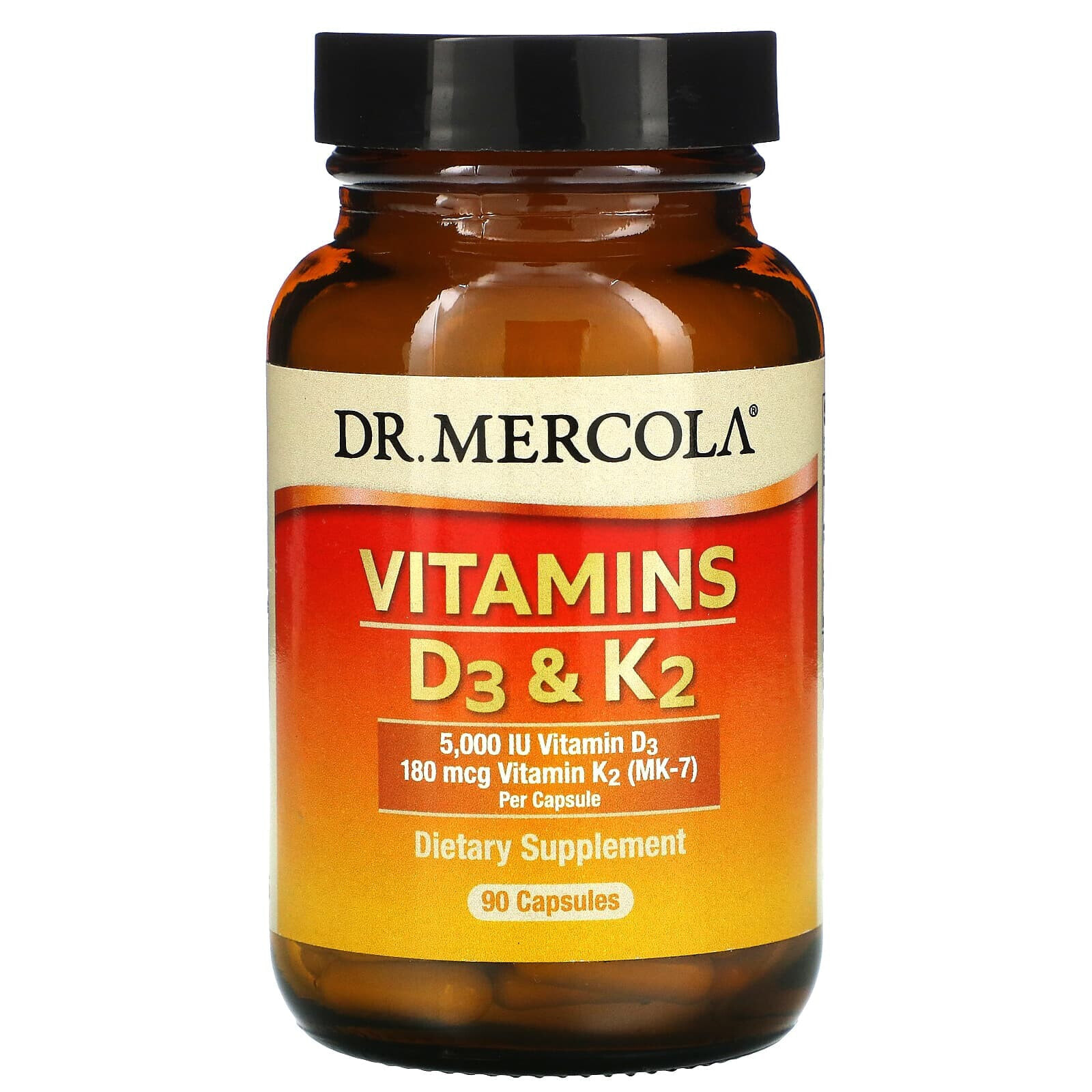 Vitamins D3 & K2, 90 Capsules