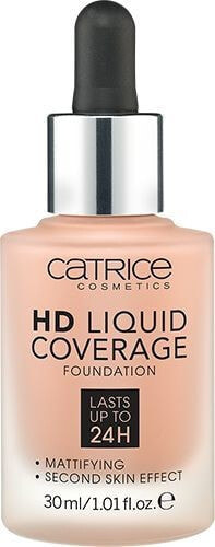 Catrice HD Liquid Coverage Foundation Ультралегкая и стойкая тональная основа с высокой кроющей способностью 30 мл