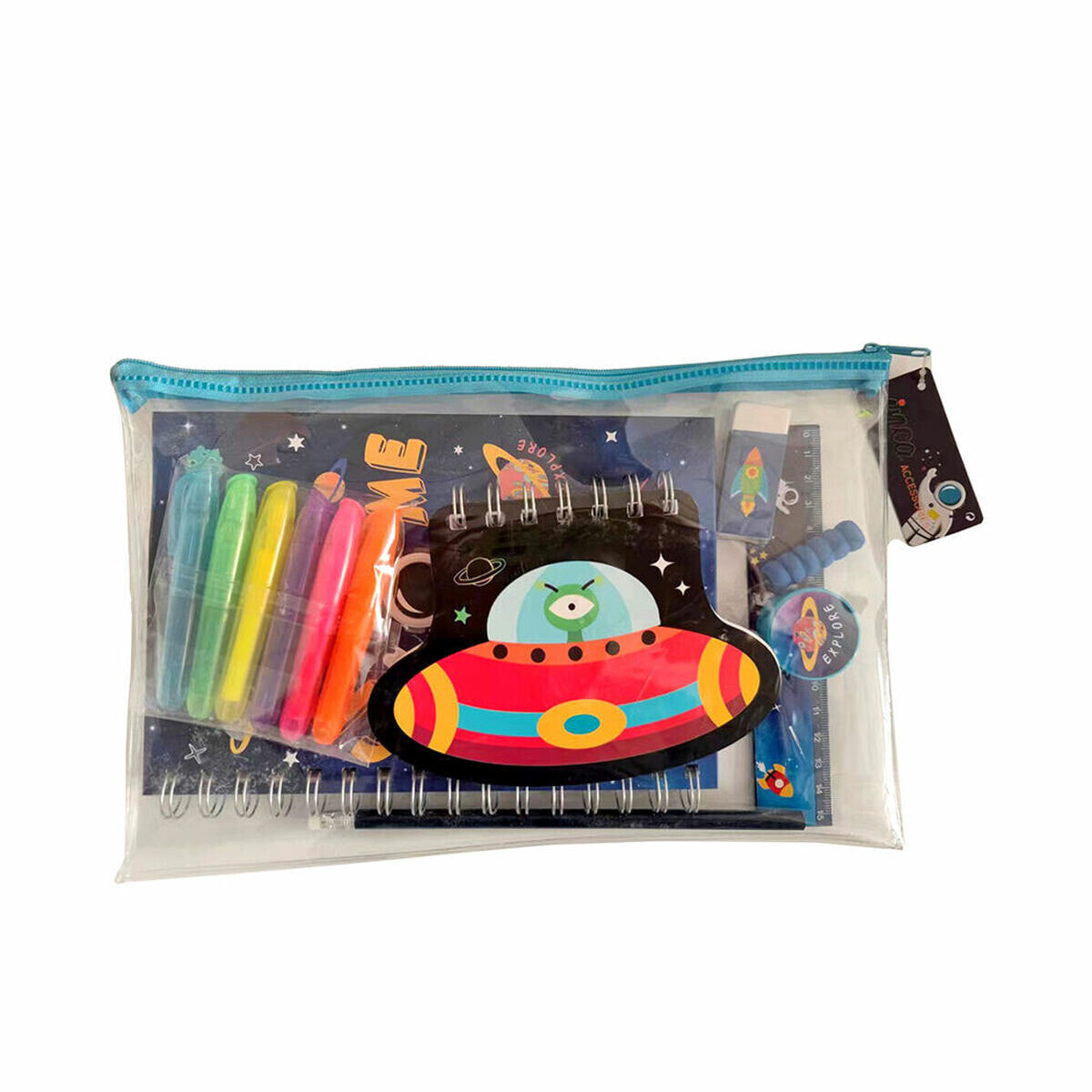 School Case with Accessories Inca Spaceship (13 Pieces)