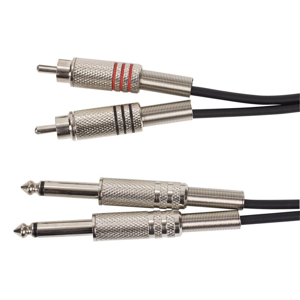 MUSIC STORE RCA-Jack Cable 3 m Metal Connectors