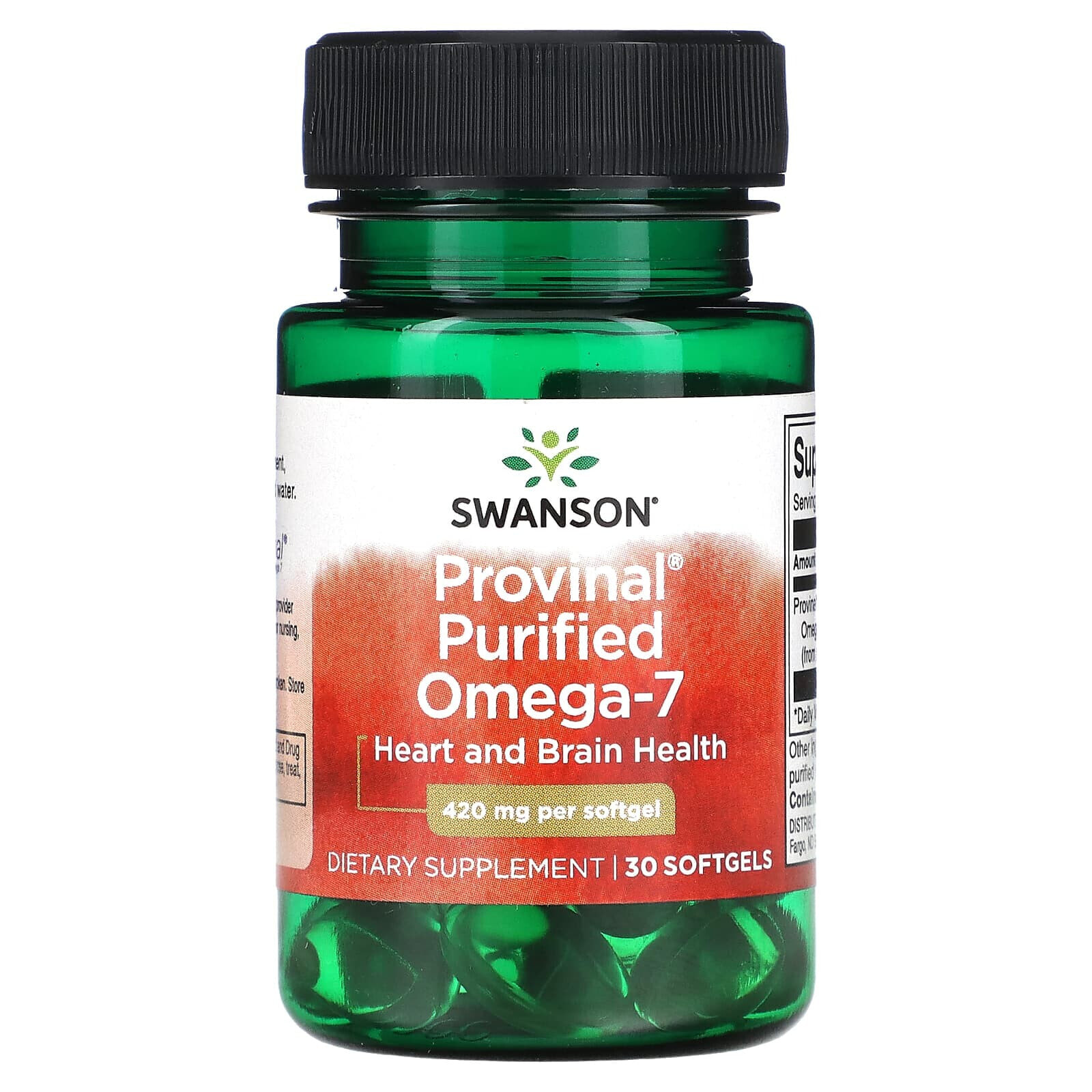 Swanson, Provinal, очищенная омега-7, 420 мг, 30 мягких таблеток