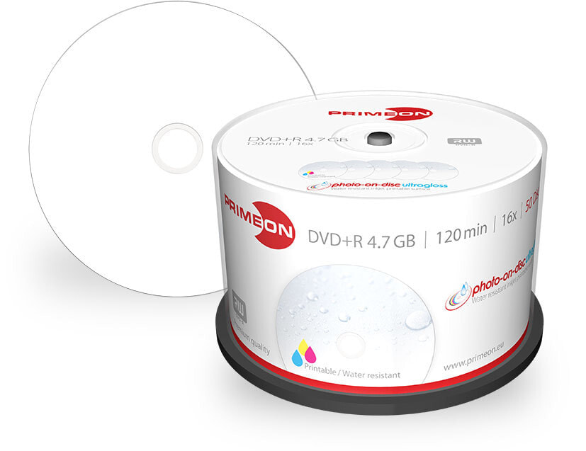 Primeon 2761207 чистый DVD 4,7 GB DVD-R 50 шт