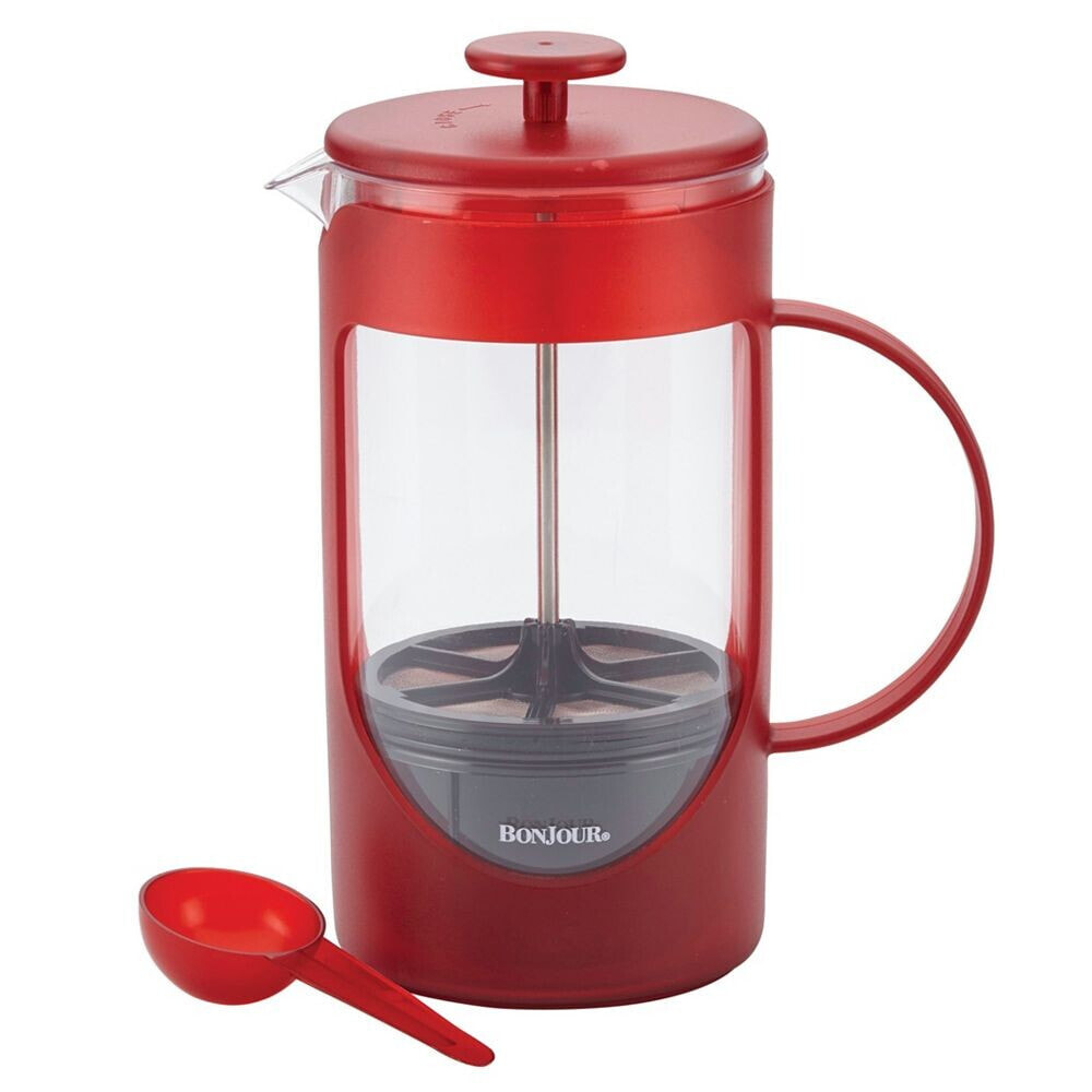 Bonjour coffee Unbreakable 40oz Plastic French Press with Lock and Toss™ Filter