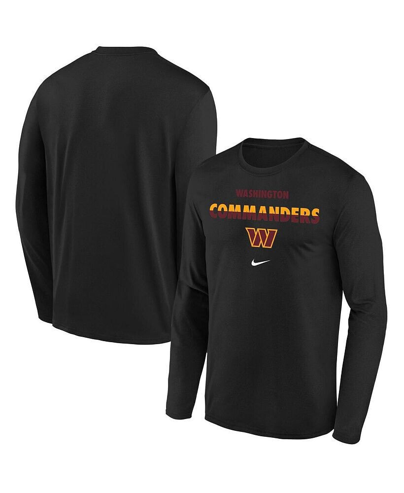 Nike big Boys Black Washington Commanders Team Color Split Long Sleeve T-shirt