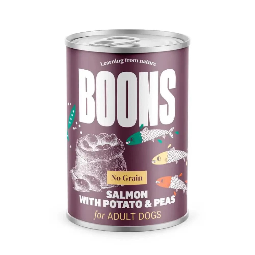 BOONS Adult Salmon Potato Peas 400g Dog Snack 6 Units