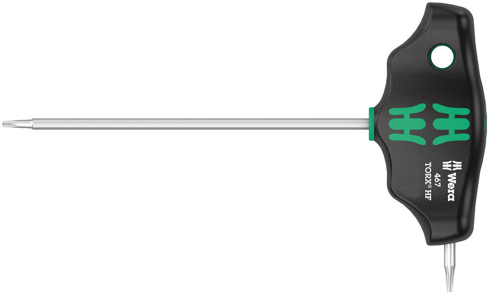 Отвертка с поперечной ручкой Wera 467 TORX. Type: L-torx key, Torx key sizes: T20, Product colour: Black. Diameter: 4.5 mm. Number of pieces: 1 pc(s)