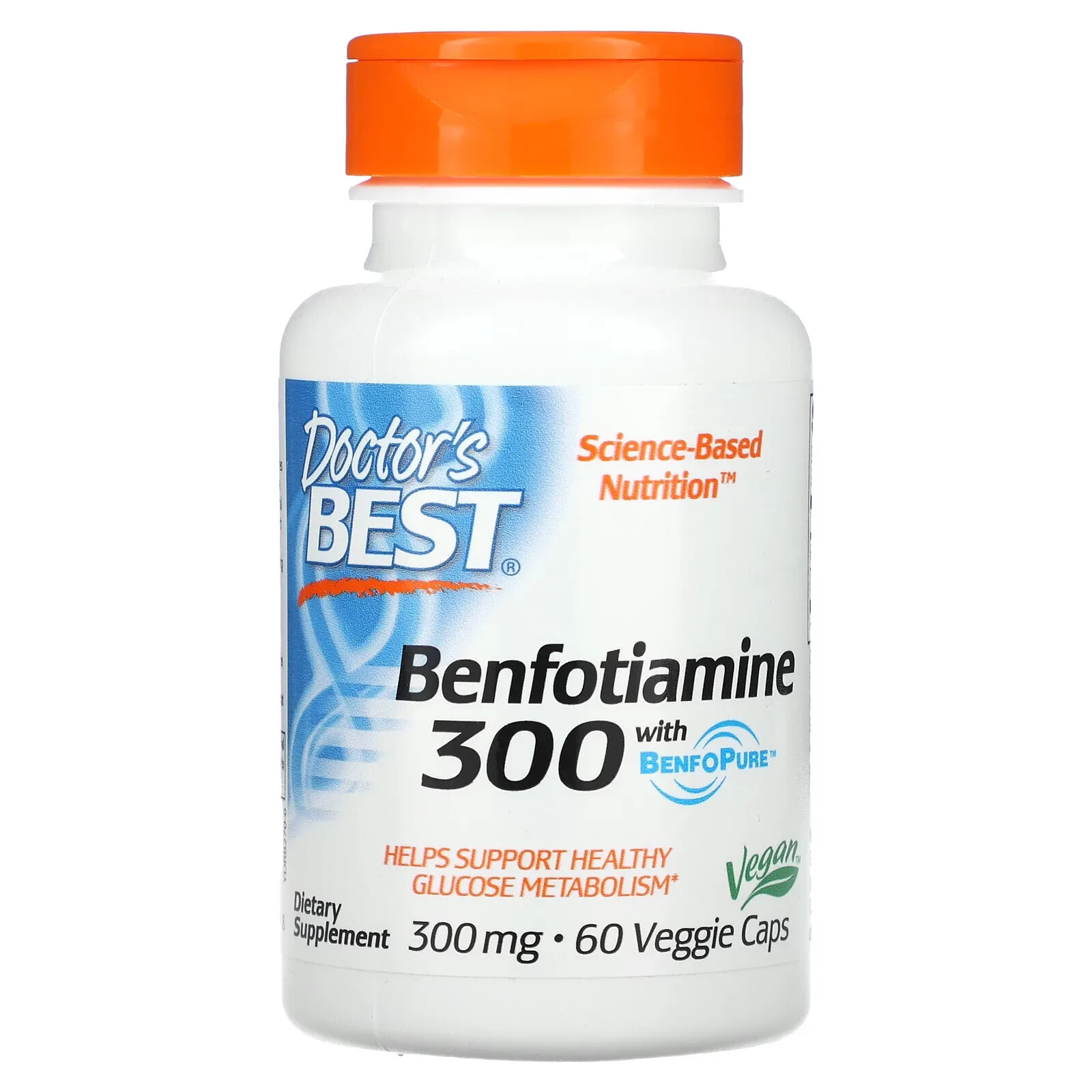 Doctor's Best, Benfotiamine with BenfoPure, 300 mg, 60 Veggie Caps