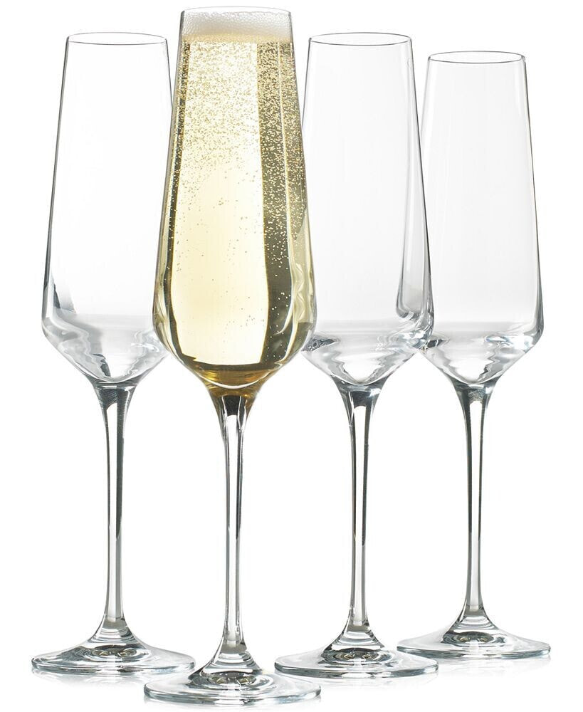 Hotel Collection set of 4 Flute Glasses, Created for Macy's