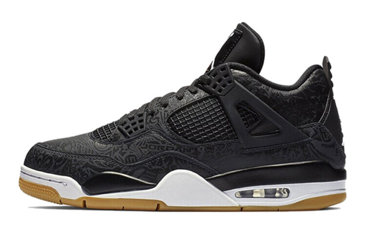 Jordan Air Jordan 4 Black Laser 中帮 复古篮球鞋 GS 黑镭射 / Кроссовки Jordan Air Jordan CI2970-001