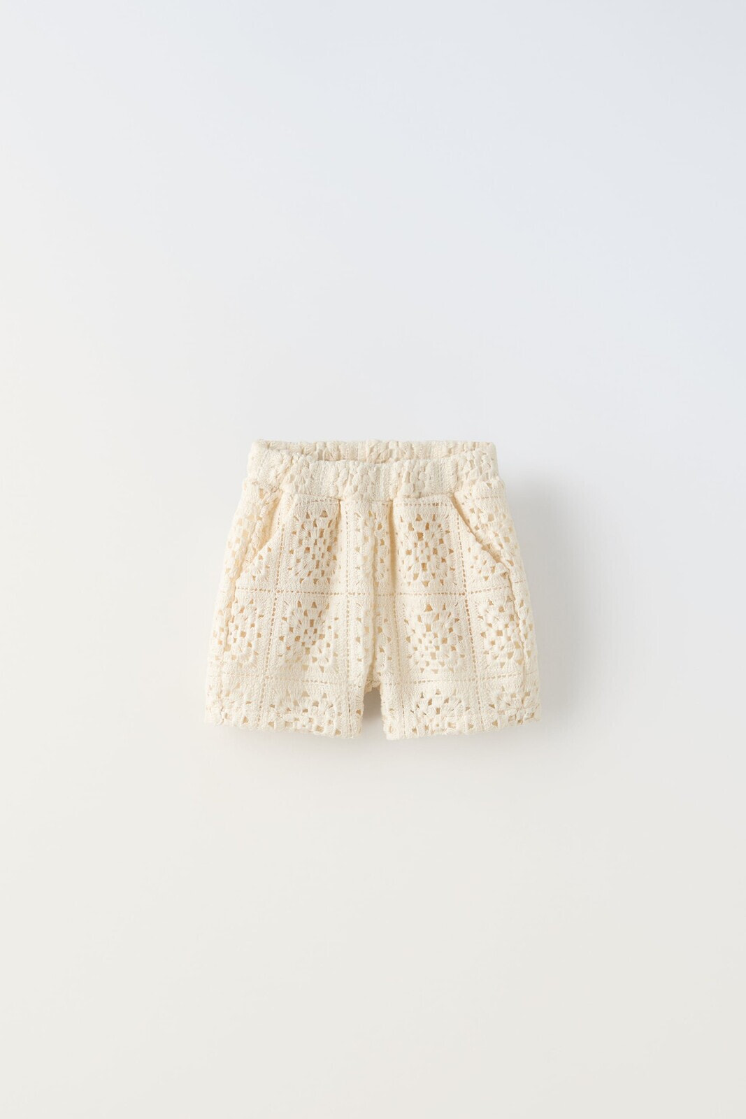 Check crochet bermuda shorts
