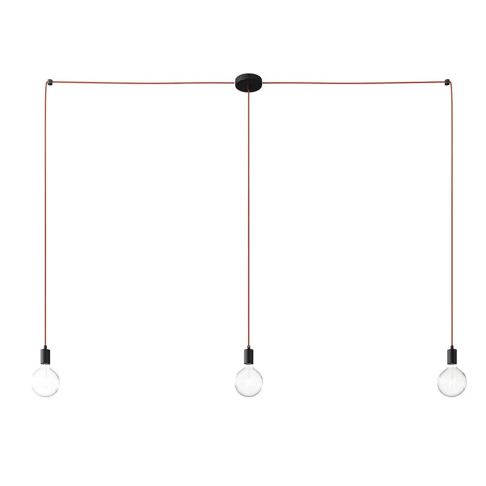 CREATIVE CABLES Spider DIY Hanging Lamp 3 Falls With Bulbs