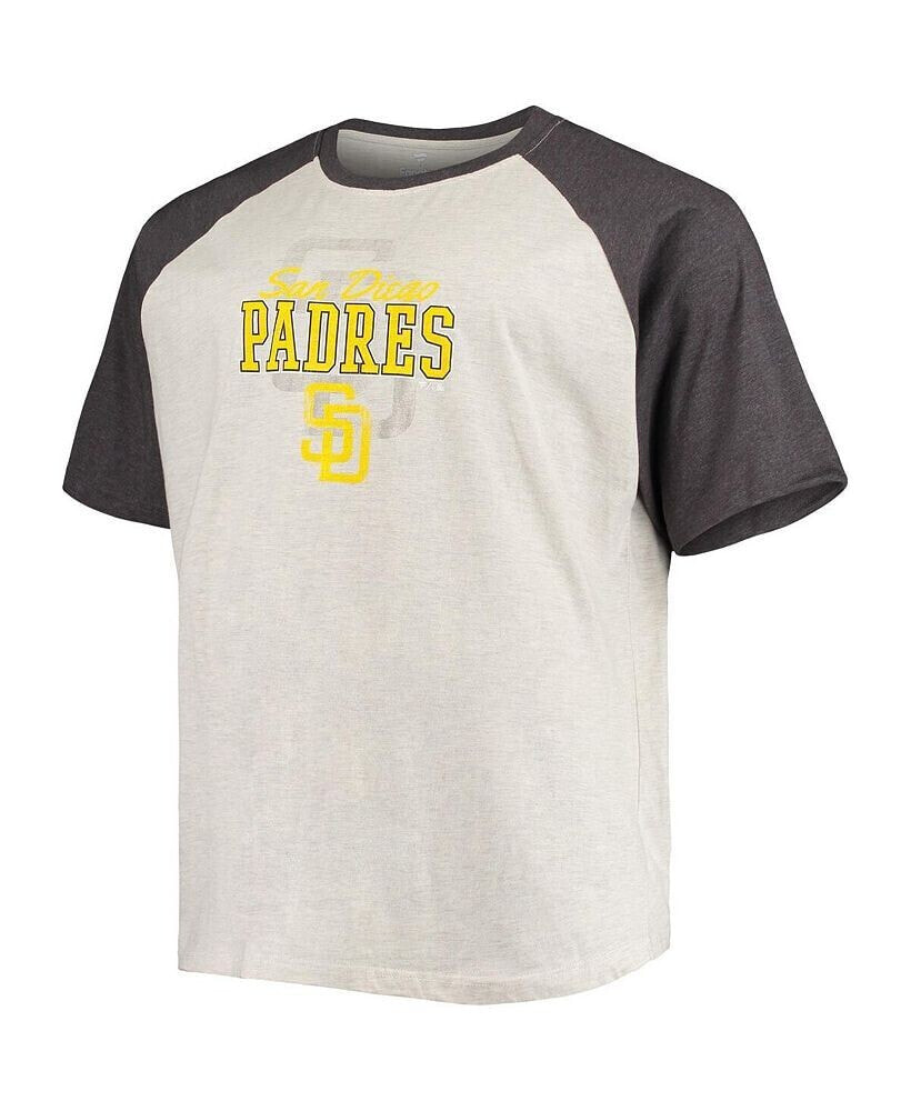 Lids Fernando Tatis Jr. San Diego Padres Big & Tall Name Number Raglan T- Shirt - Oatmeal/Heathered Charcoal