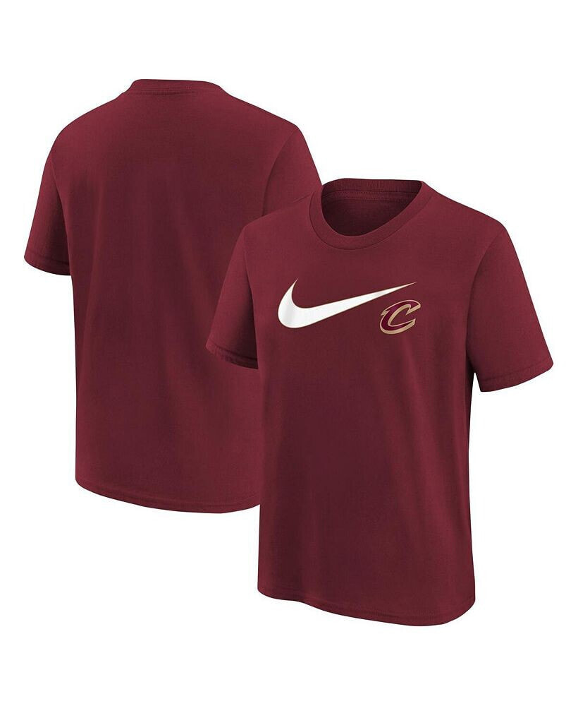 Nike big Boys Wine Cleveland Cavaliers Swoosh T-shirt