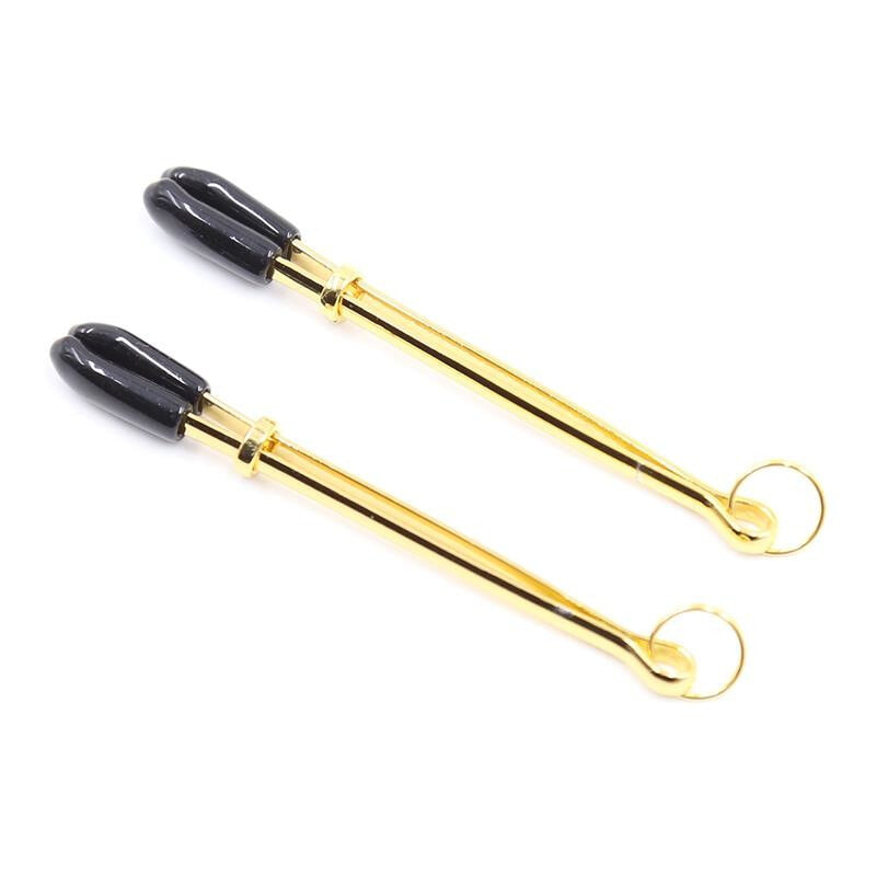 Стимулятор для сосков FETISH ADDICT Nipple Clamps Metal Black/Gold