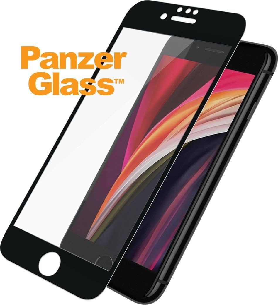 PanzerGlass Tempered Glass for iPhone 6 / 6s / 7/8 / SE (2020) Case Friendly Black (2679)