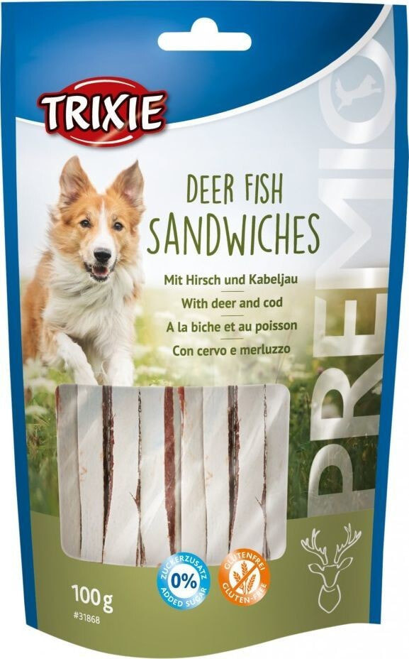 Лакомство для собак Trixie Przysmak PREMIO Deer Fish Sandwiches, dziczyzna i dorsz, 100 g