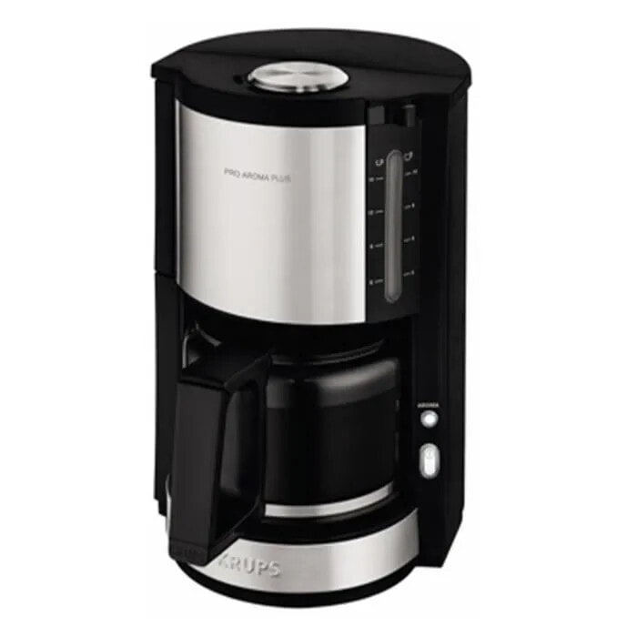 KRUPS KM321010 Pro Aroma Plus Электрический фильтр для кофейной защиты, 1,25 Л одер 15 Тассен, Кофейная защита, Шварц и Эдельшталь