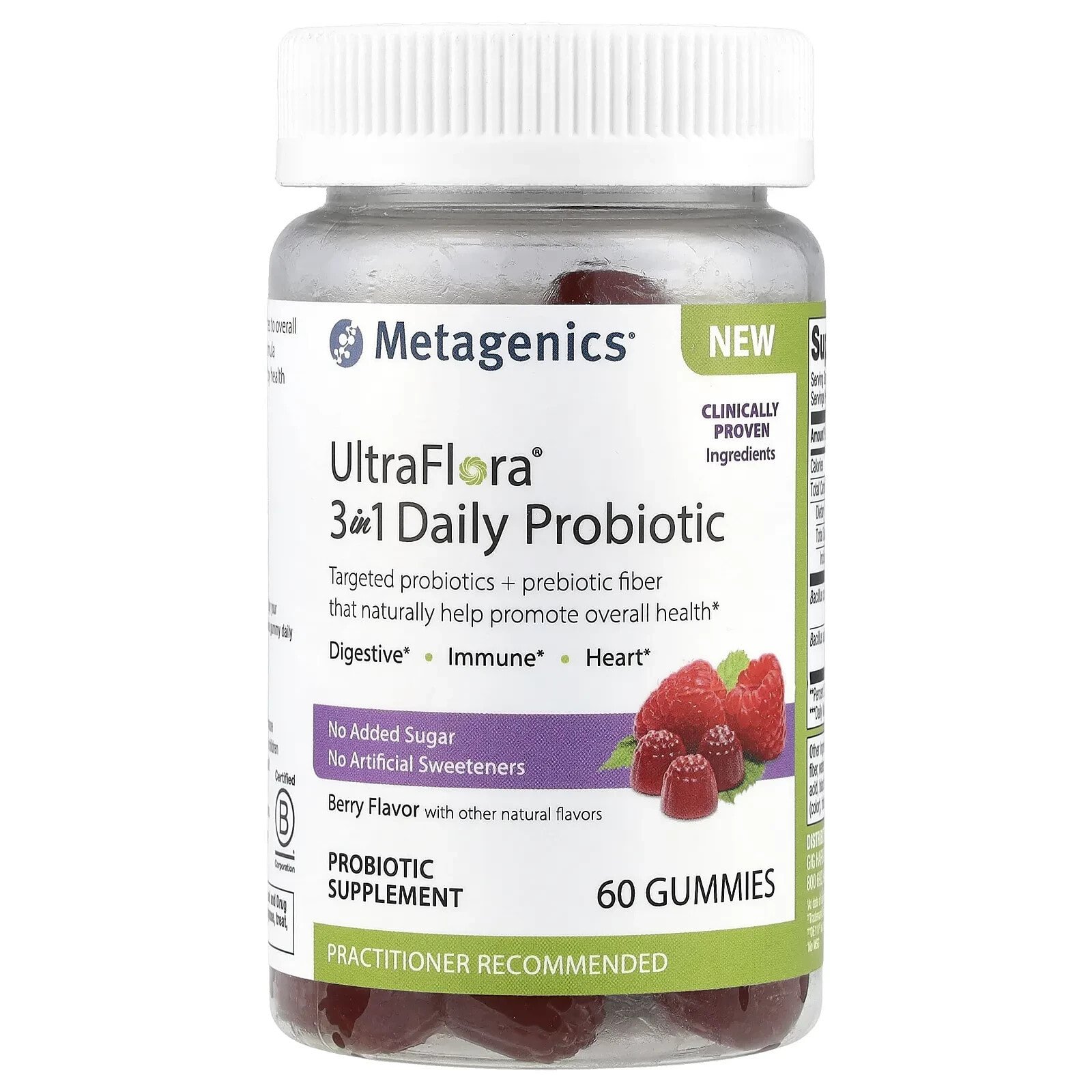 UltraFlora® 3in1 Daily Probiotic, Berry, 60 Gummies