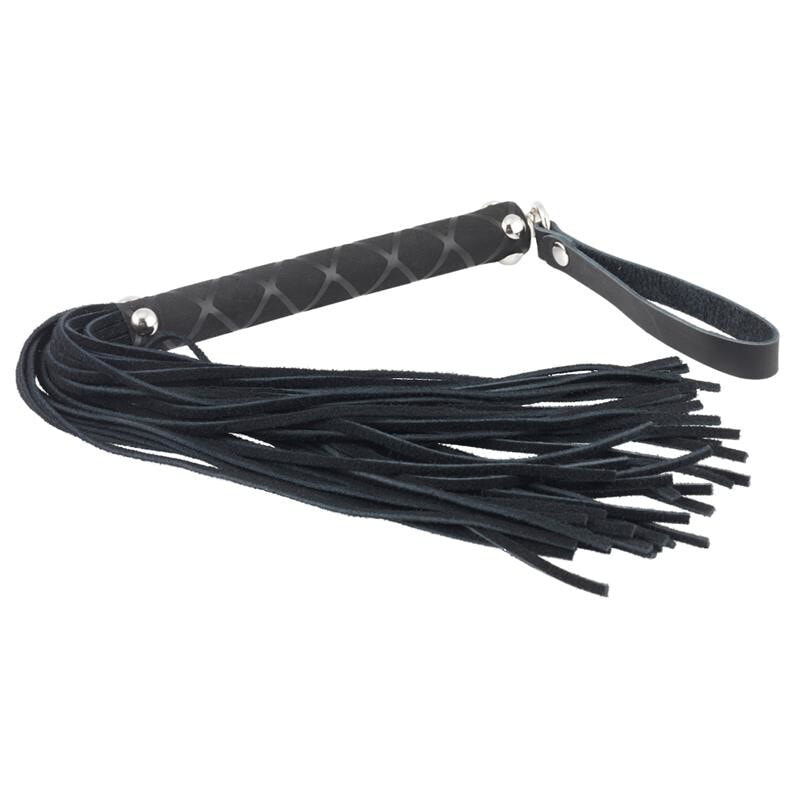 Плетка или стек для БДСМ BONDAGE PLAY Leather Flogger Black 35 cm