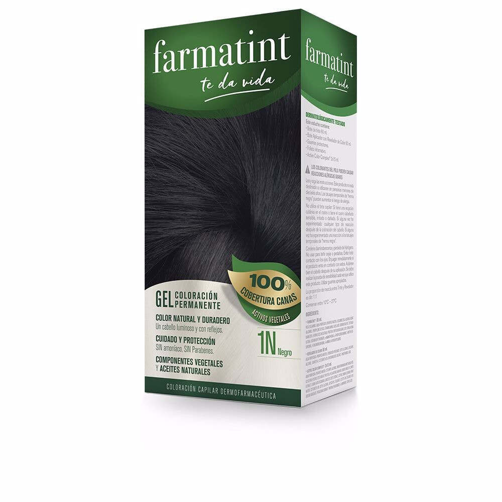 Краска для волос FARMATINT GEL coloración permanente #1n-negro