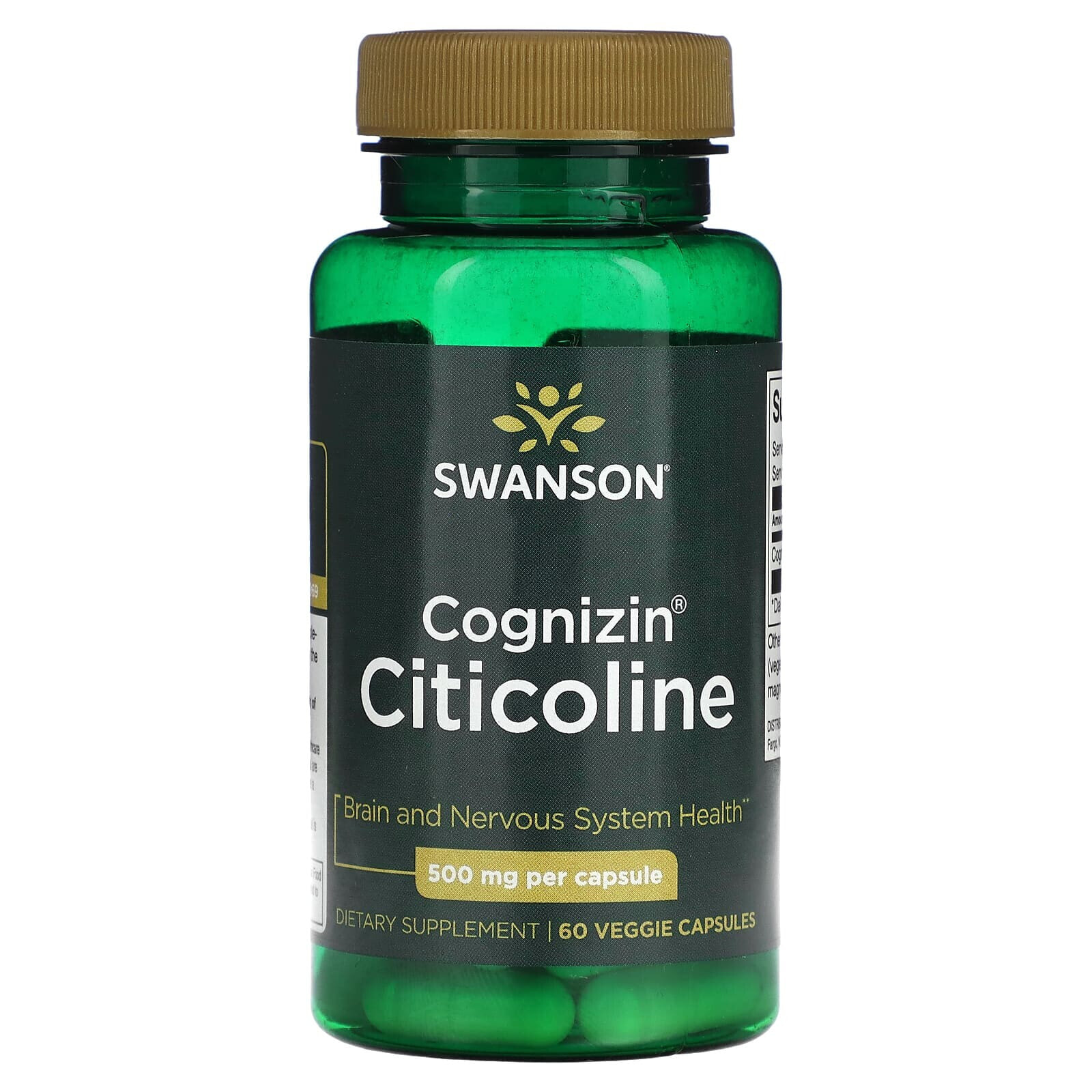 Cognizin Citicoline, 500 mg, 60 Veggie Capsules