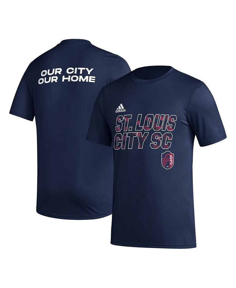 adidas men's Navy St. Louis City SC Team Jersey Hook AEROREADY T-shirt