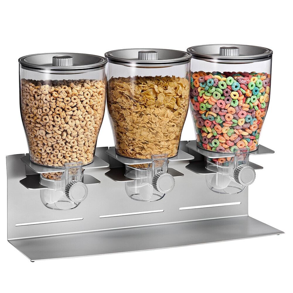 Zevro by Commercial Plus Triple Canister Cereal Dispenser