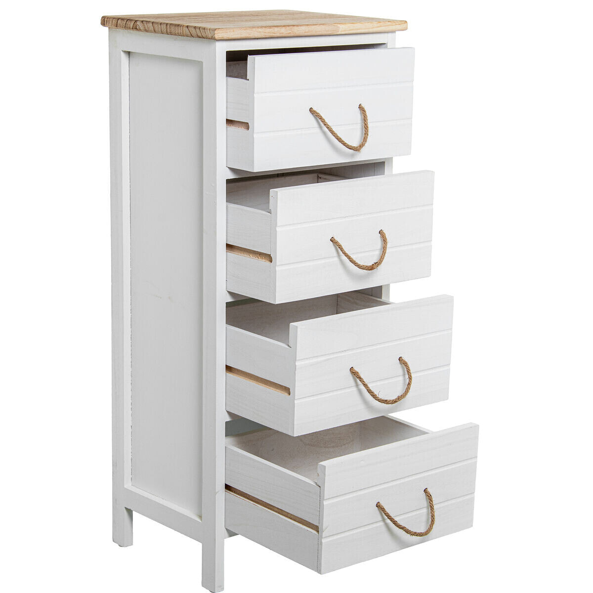 Chest of drawers Alexandra House Living White Brown Wood 40 x 91 x 30 cm