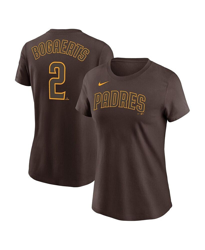 Nike women's Xander Bogaerts Brown San Diego Padres Name and Number T-shirt