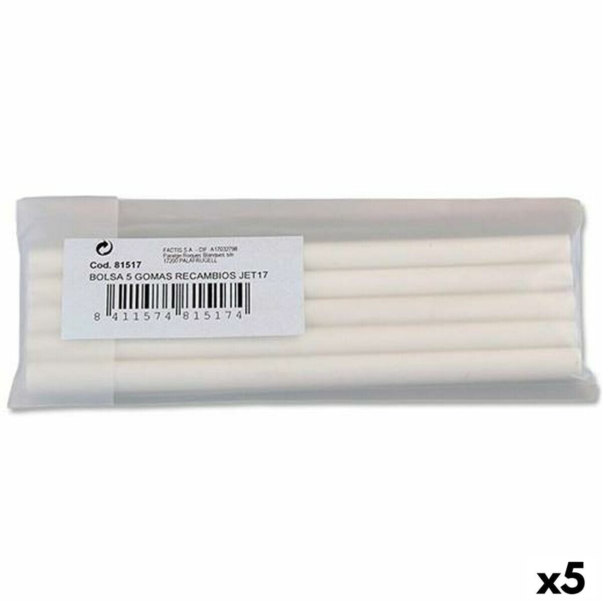 Eraser Milan Replacement White Ø 7 mm (5 Units)