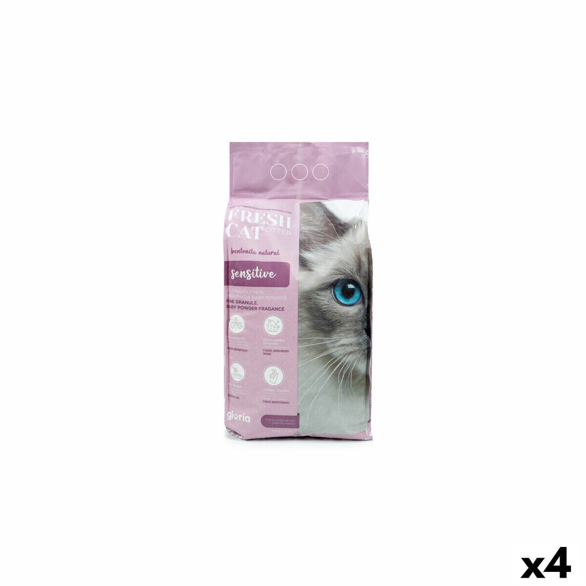 Cat Litter Gloria Premium Sensitive 5 kg 4 Units