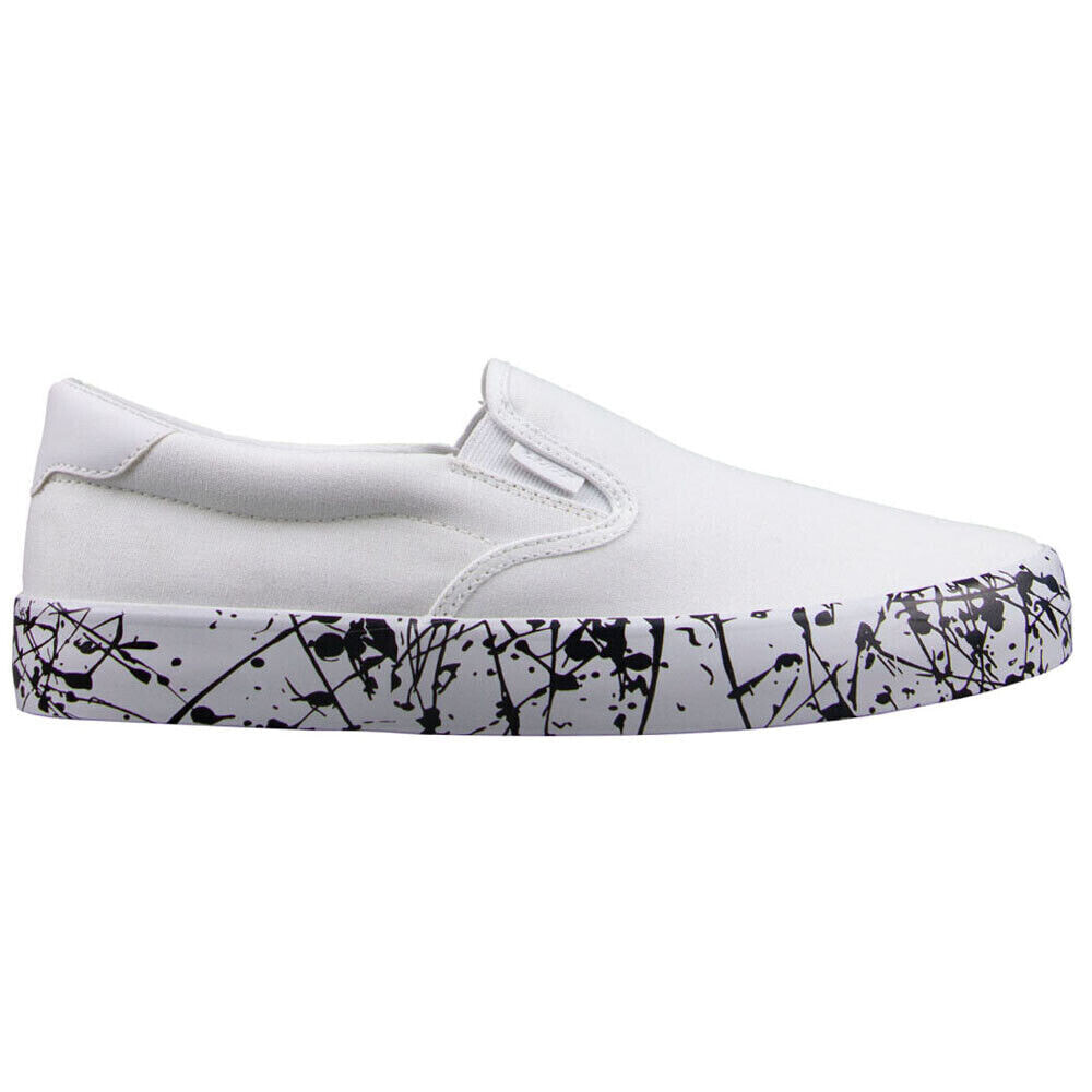 Lugz Clipper Splash Slip On Mens White Sneakers Casual Shoes MCLIPSPC-135