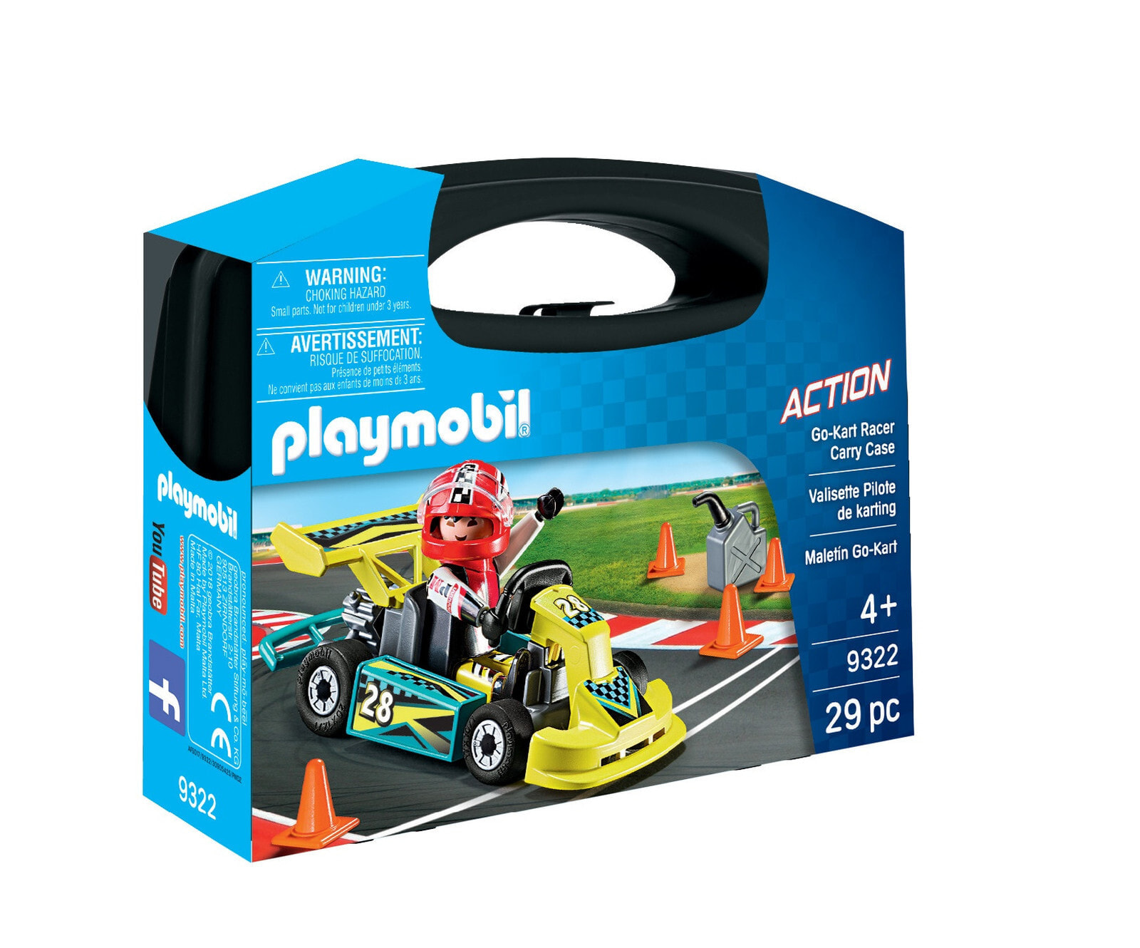 Детский игровой набор и фигурка из дерева geobra Brandstätter GmbH & Co. KG Playmobil Action Go-Kart Racer Carry Case, Collectible figure, Children, Movie & TV series, 261.5 g