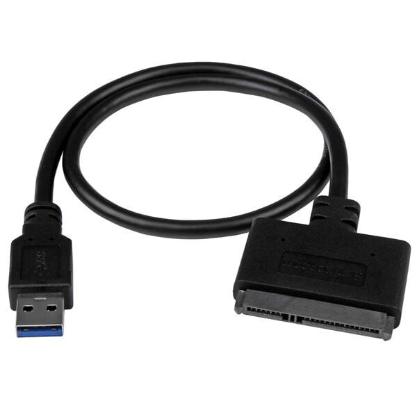 StarTech.com USB312SAT3CB кабельный разъем/переходник USB 3.1 A SATA 7+15 pin Черный
