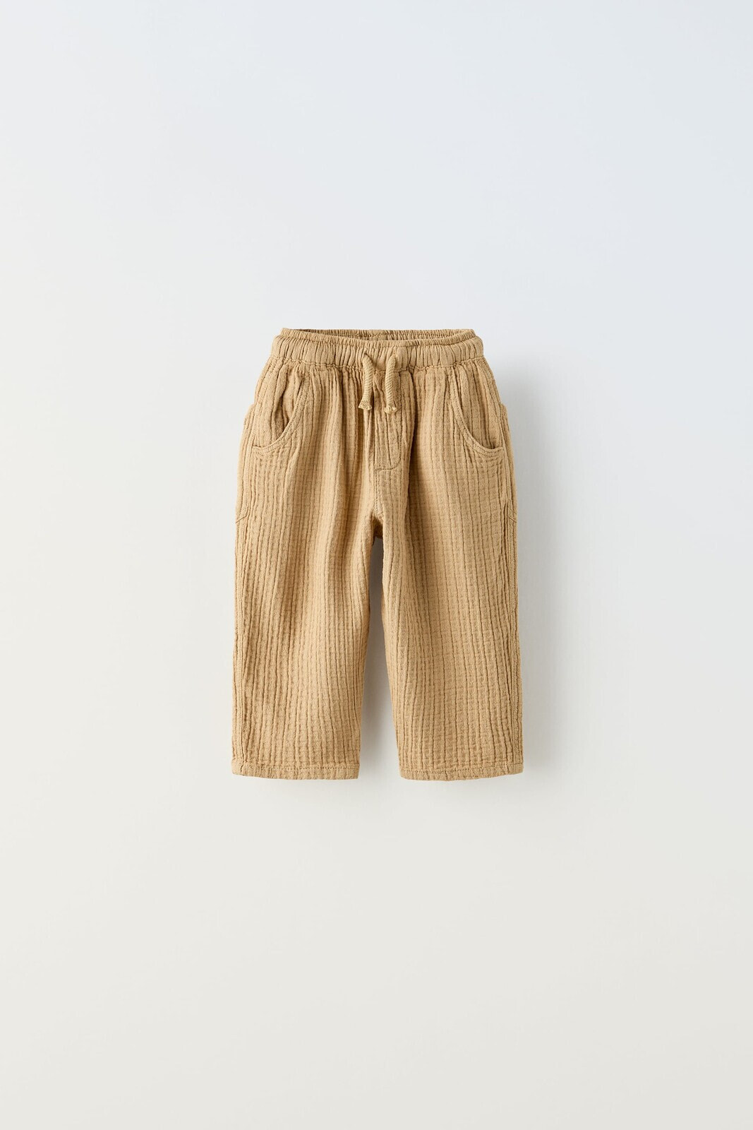 Waffle texture trousers
