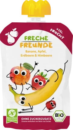 Quetschie Banane, Apfel, Erdbeere & Himbeere ab 6 Monaten, 100 g