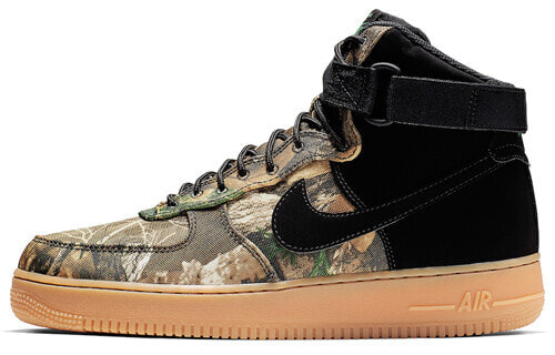 Nike Air Force 1 High Realtree Camo 高帮 板鞋 男款 黑棕 / Кроссовки Nike Air Force AO2410-001