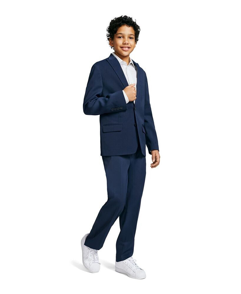 Calvin Klein little Boys Stretch Performance Suit Jacket and Pants, 2-Piece Set