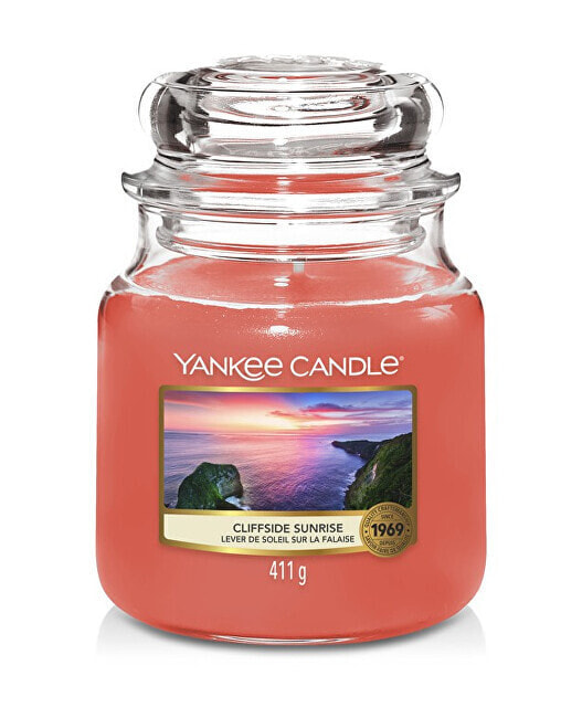 Yankee Candle Aromatic Candle Cliffside Sunrise Ароматическая свеча с ароматом экзотических фруктов и цветов 411  г