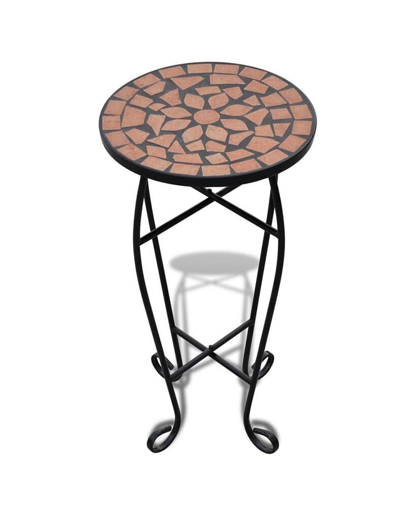 vidaXL mosaic Side Table Plant Table Terracotta