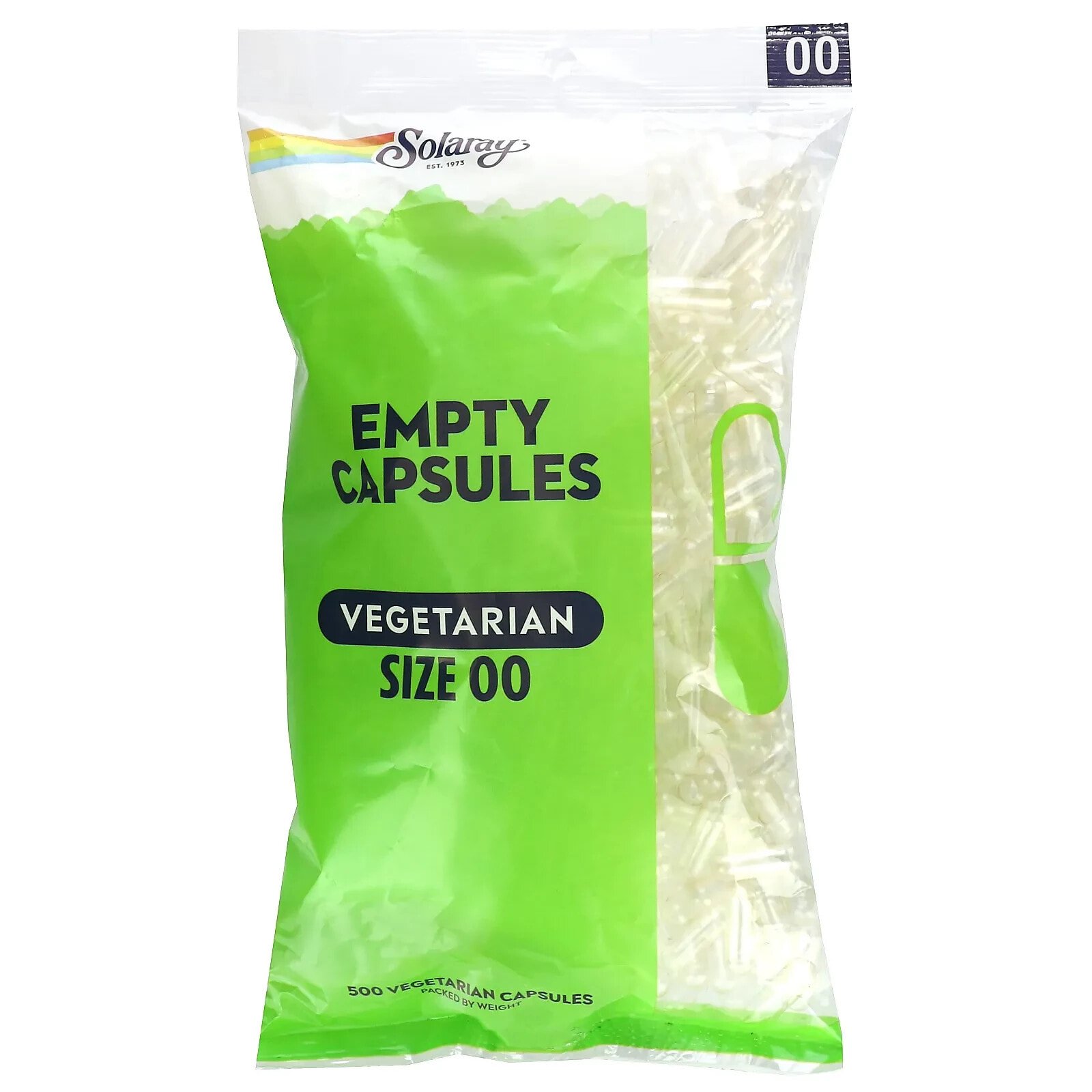 Empty Capsules, Size 00, 500 Vegetarian Capsules