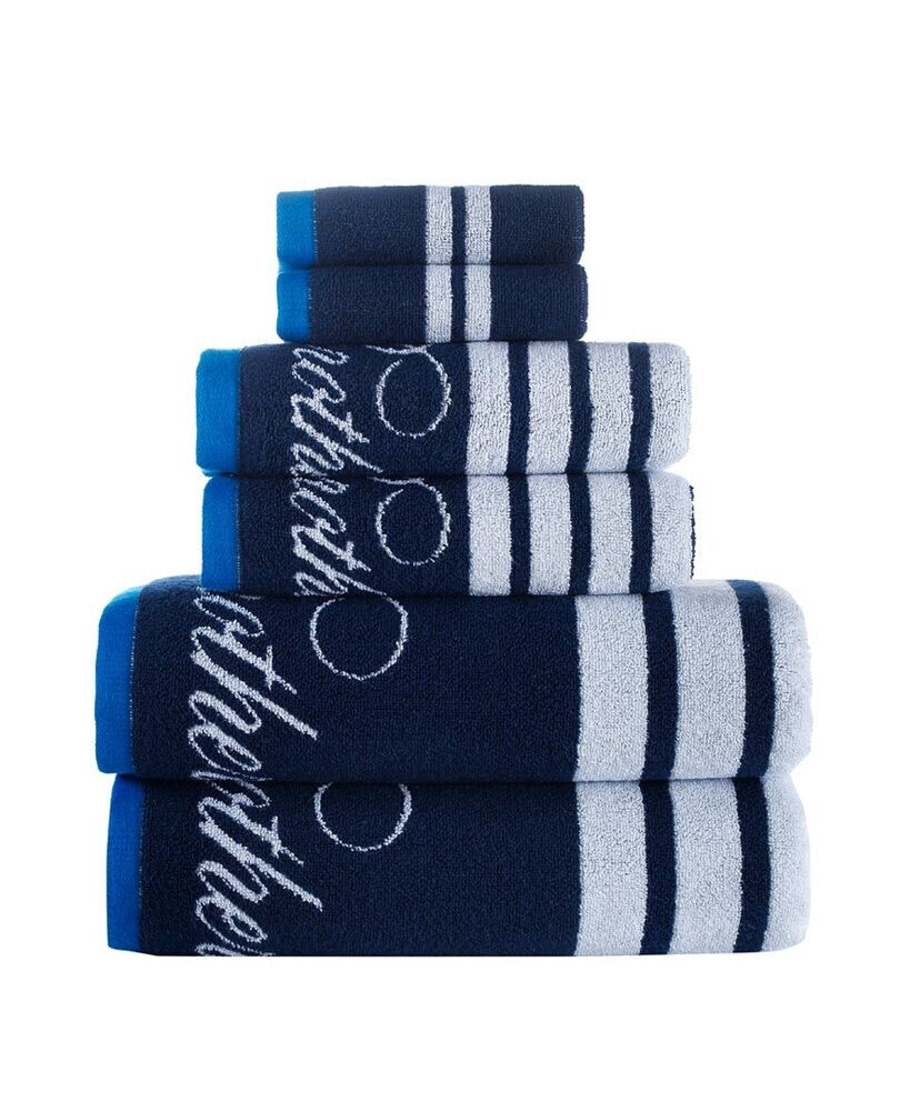Brooks Brothers nautical Blanket Stripe 6 Piece Turkish Cotton Towel Set