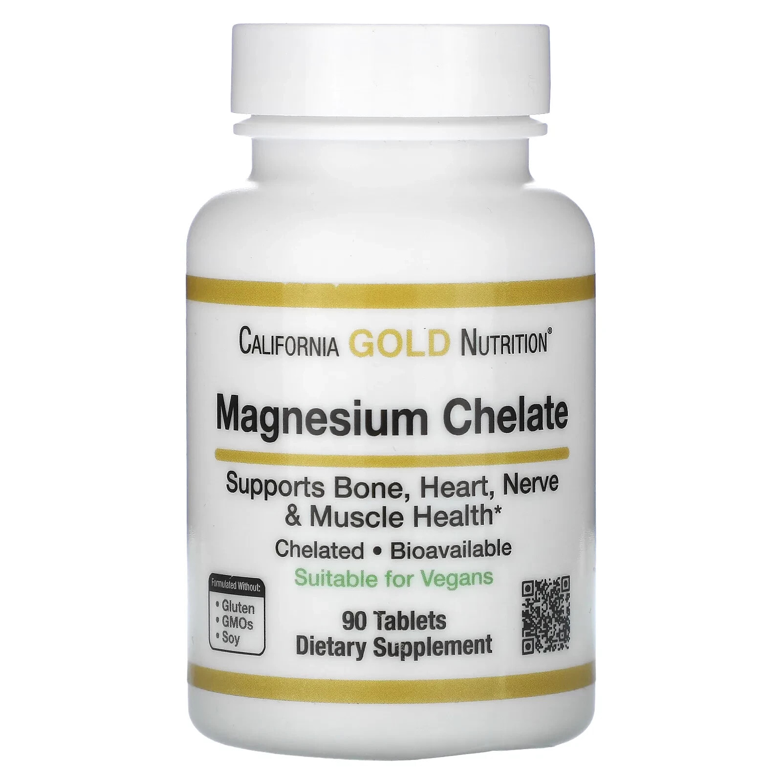 Magnesium Chelate, 210 mg, 90 Tablets (105 mg per Tablet )