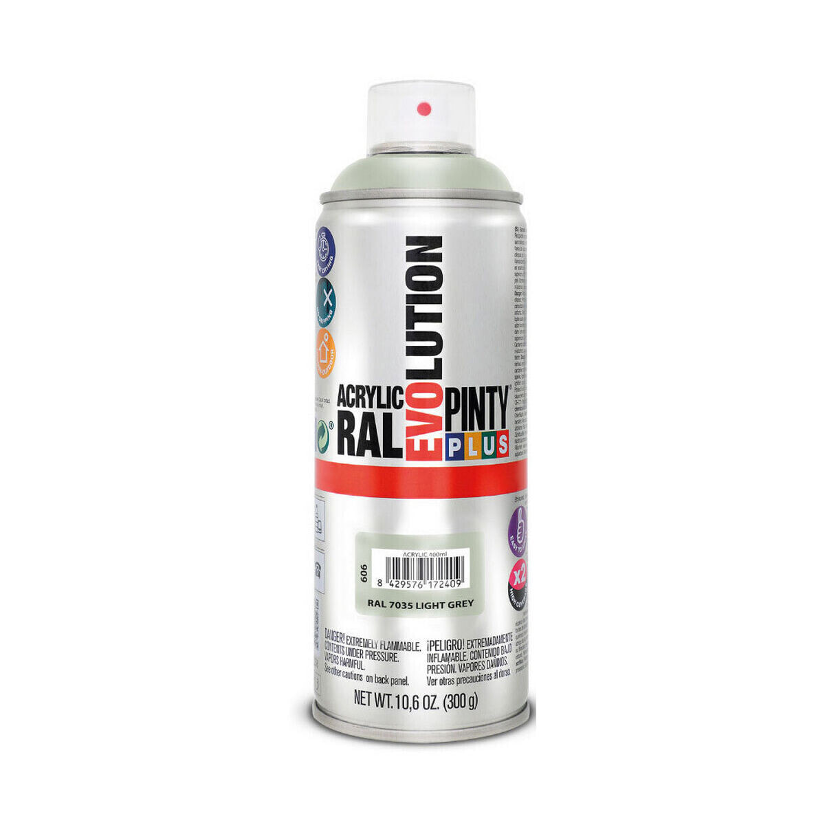 Spray paint Pintyplus Evolution RAL 7035 400 ml Light grey