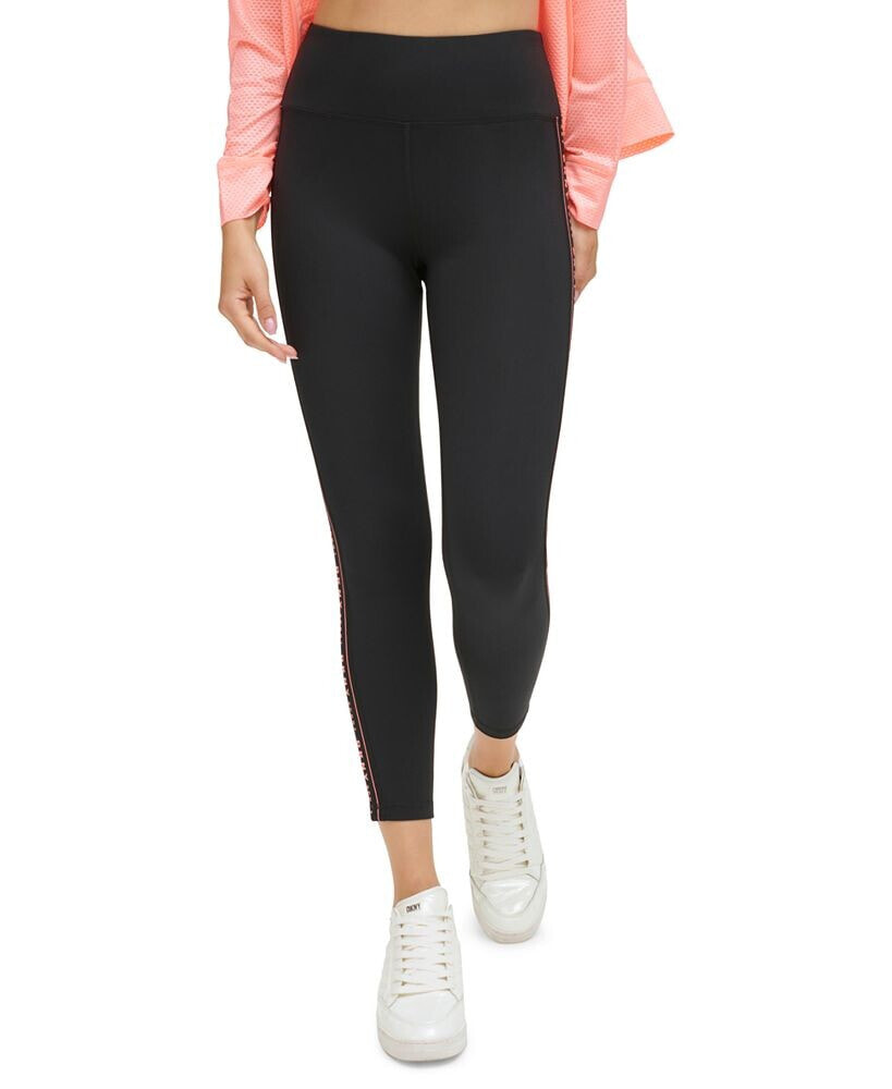 DKNY women's High-Waist Logo Tape Leggings