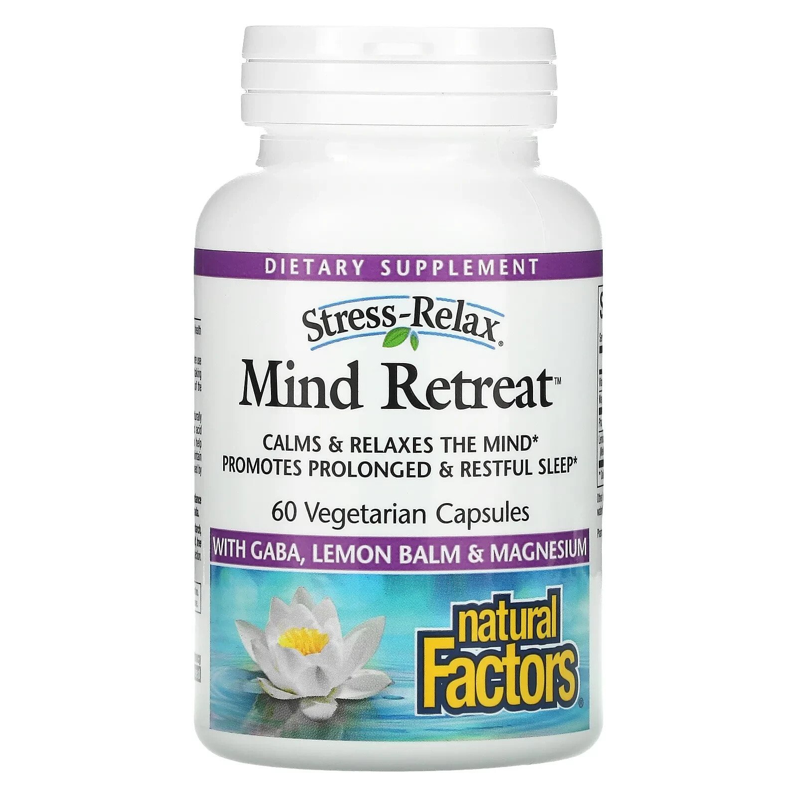 Natural Factors, Stress-Relax, Mind Retreat, 60 вегетарианских капсул