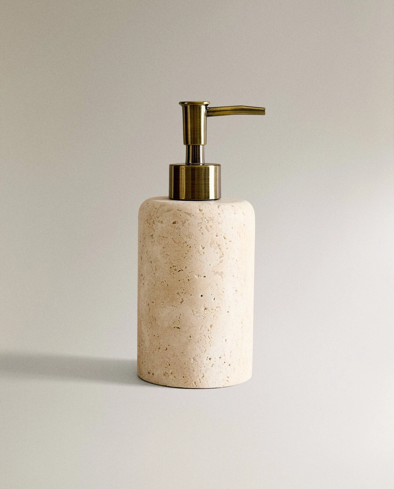 Beige marble bathroom dispenser