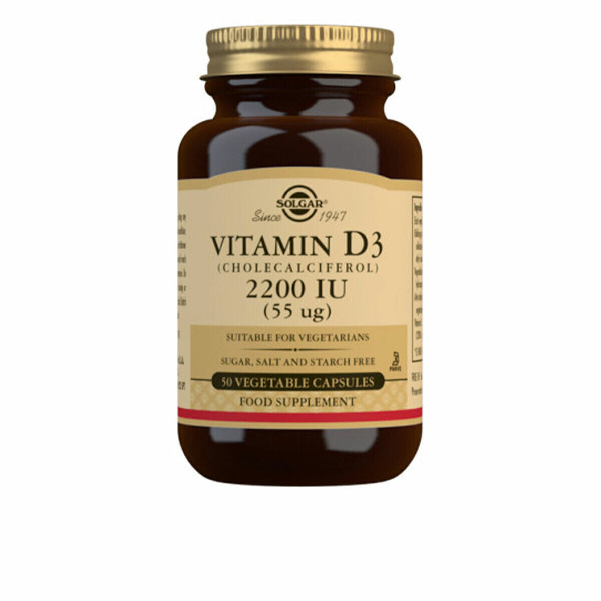 Витамин D3 (холекальциферол) Solgar 50 штук